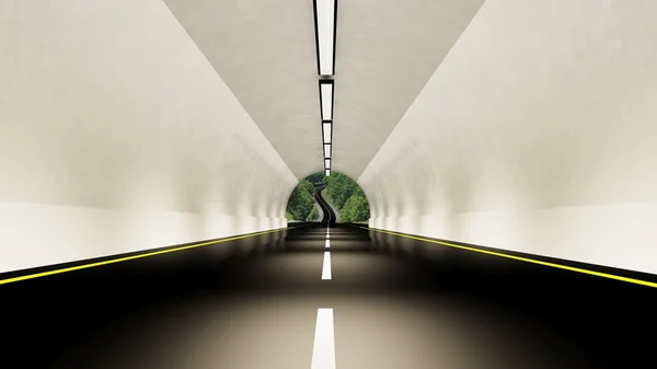 Leerer Autobahntunnel — Stockfoto