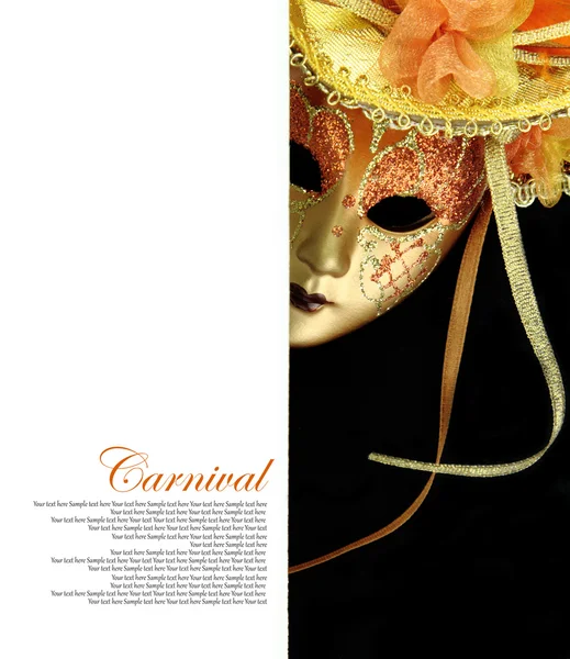 Máscara de carnaval con espacio de copia — Foto de Stock