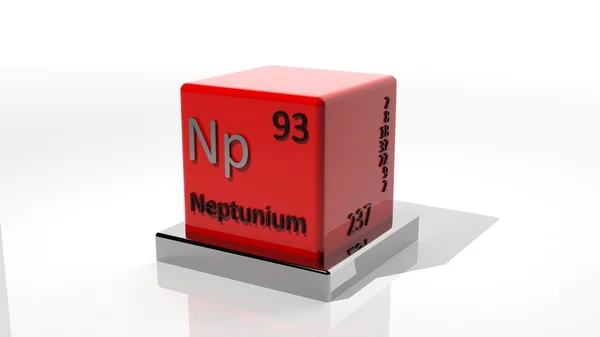 Neptunium, élément chimique 3d du périodique — Photo