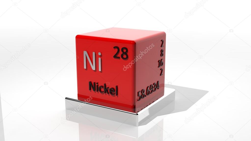 Nickel, 3d chemical element of the periodic
