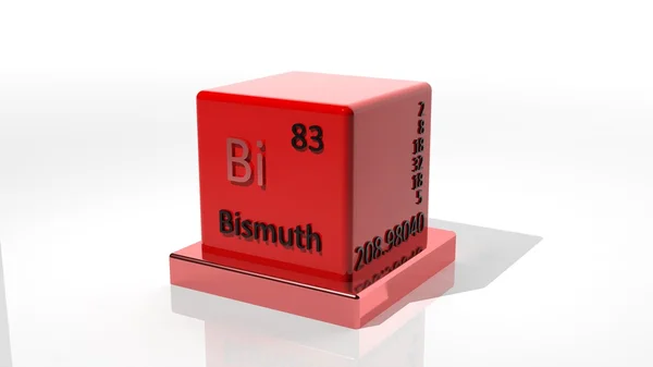 Bismuth. 3d chemical element of the periodic table — Stock Photo, Image