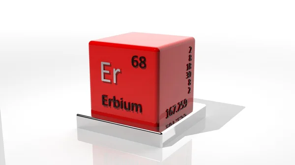 Erbium, élément chimique 3d du tableau périodique — Photo