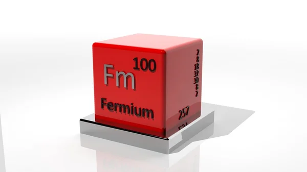 Fernium, 3d kimyasal element periyodik tablo — Stok fotoğraf