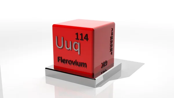 Flérovium, élément chimique 3d du tableau périodique — Photo