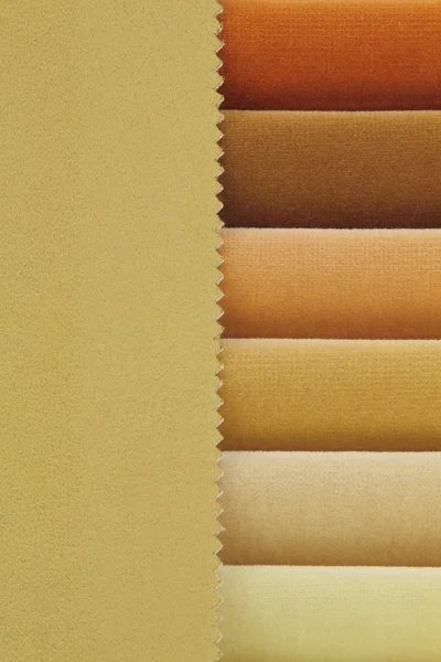 Color background of beige tones fabric samples — Stock Photo, Image