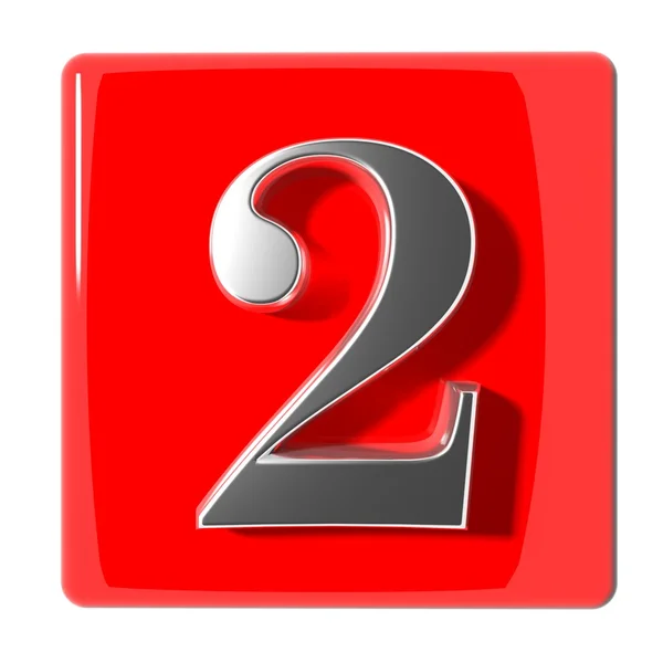 Number two icon — Stock Photo, Image
