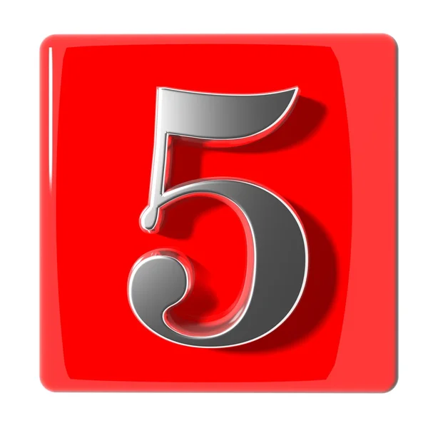 Number five icon — Stock Photo, Image