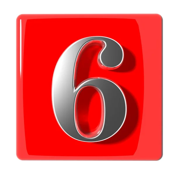 Number six icon — Stock Photo, Image