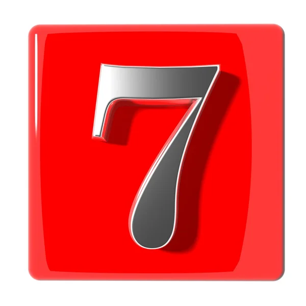 Number seven icon — Stock Photo, Image