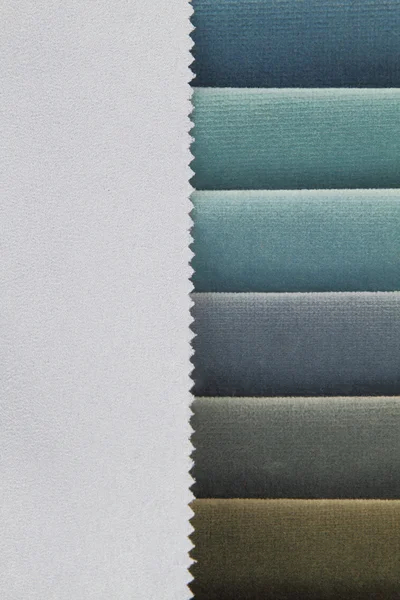 Color background of blue tones fabric samples — Stock Photo, Image