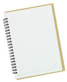 üres notebook elszigetelt fehér