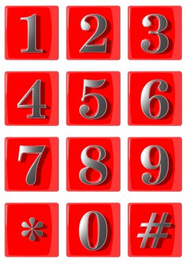 kırmızı telefon klavye