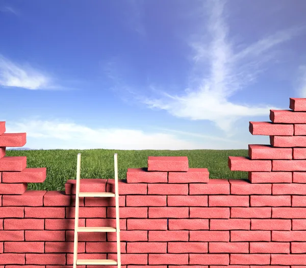 Concepto de libertad. Escalera que conduce a un lugar mejor —  Fotos de Stock