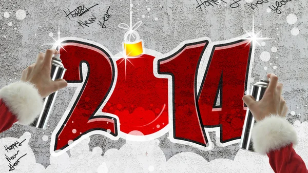 Graffiti feliz Navidad en muro de hormigón — Foto de stock © viperagp