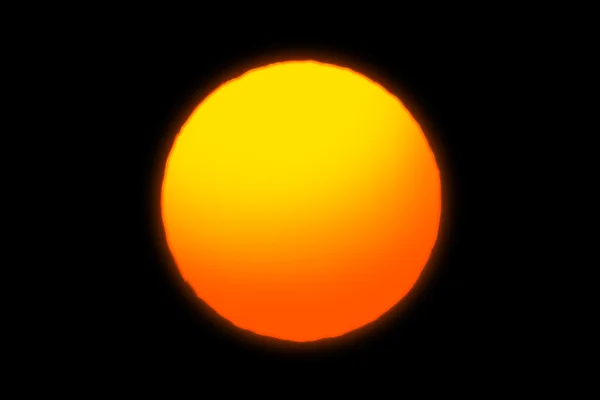 Close up of sunset on black background — Stock Photo, Image