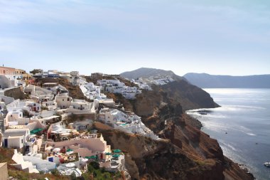 Yunanistan 'daki Santorini Adası manzarası