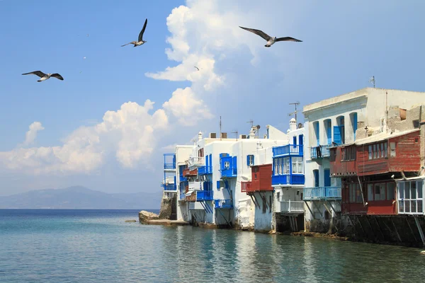 Klein Venetië van mykonos, Griekenland — Stockfoto