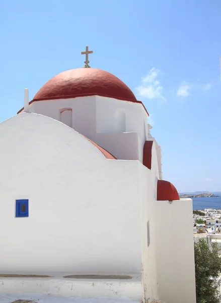 米科诺斯古典教堂的希腊小岛 — 图库照片