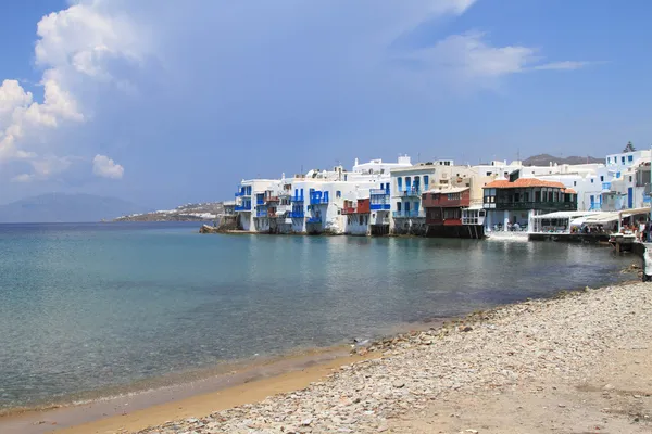 Mała Wenecja, Mykonos, Grecja — Zdjęcie stockowe