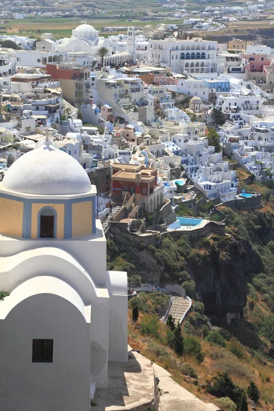 Klasyczny Kościół wyspy santorini w Grecji — Zdjęcie stockowe