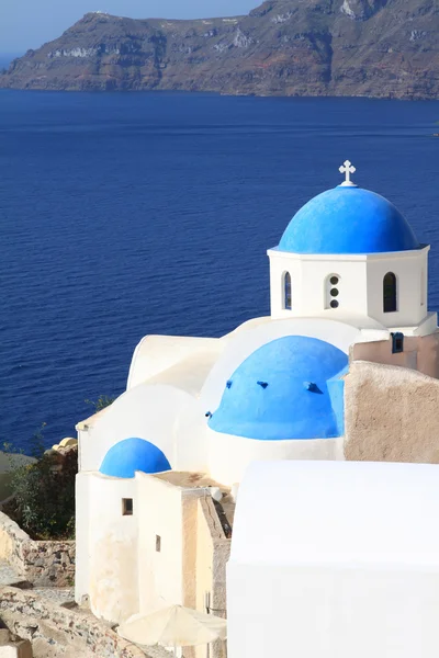 그리스에서 산토리니의 클래식 교회 섬 — 스톡 사진