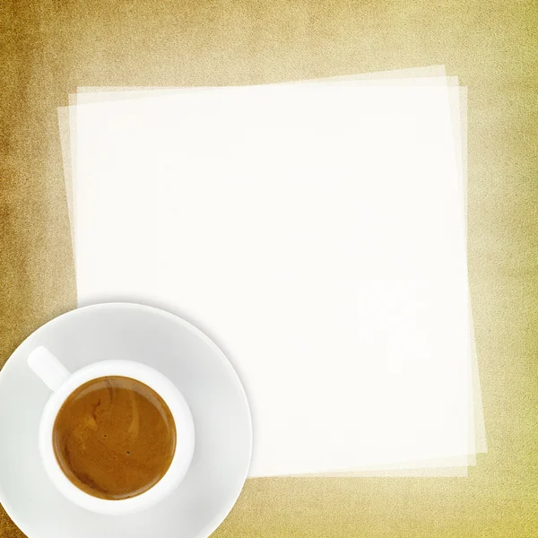 Tazza di caffè espresso su carta — Foto Stock