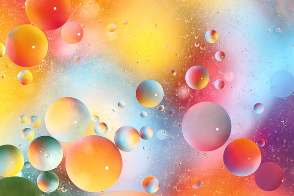 Fundo colorido abstrato com bolhas na água — Fotografia de Stock