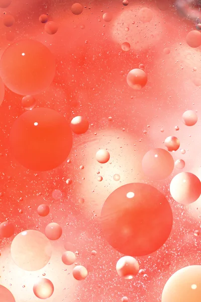Abstract red background with bubbles in the water — Stock Photo, Image