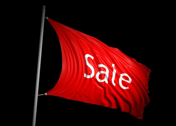 Banderas de venta rojas 3D —  Fotos de Stock
