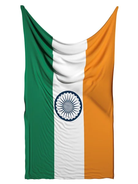 Bandera de India sobre fondo blanco —  Fotos de Stock