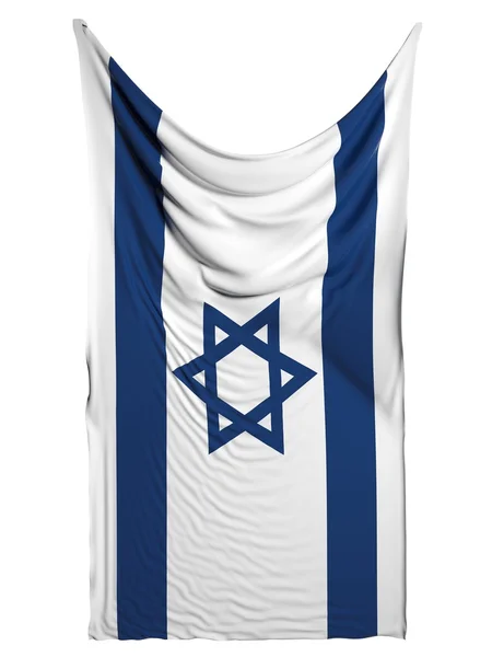 白色背景上的以色列国旗 — 图库照片
