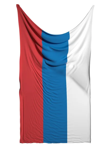 Bandiera russa su sfondo bianco — Foto Stock