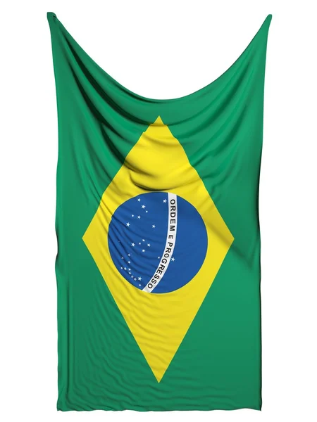 Brazylijski grecką banderą na białym tle — Zdjęcie stockowe