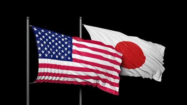 アメリカと日本との関係 — ストック写真