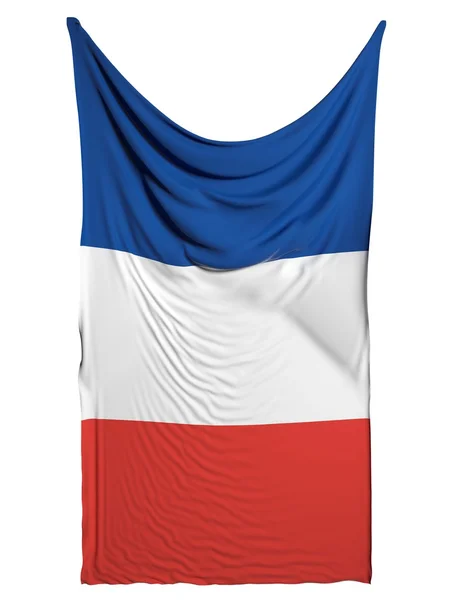 Bandiera di Francia su sfondo bianco — Foto Stock