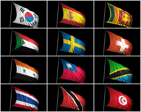 Коллекция флагов — стоковое фото