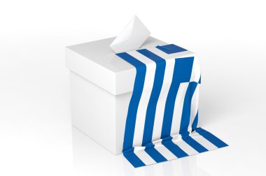 oy sandığı Yunanistan bayrağı