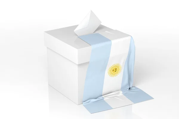 Ballot box with the flag of Argentina — Stock Photo, Image