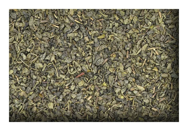 Close up of dried green tea — Stock Photo, Image