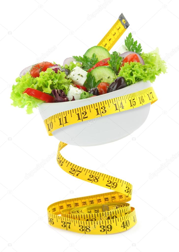 Balanced diet with salad — Stock Photo © viperagp 27934859