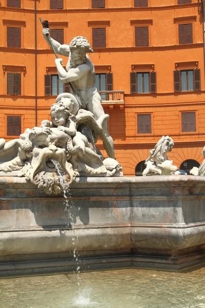 Piazza Navona, Fontana di Nettuno, Rome — Photo