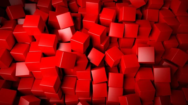 Abstract red cubes background — Stock Photo, Image