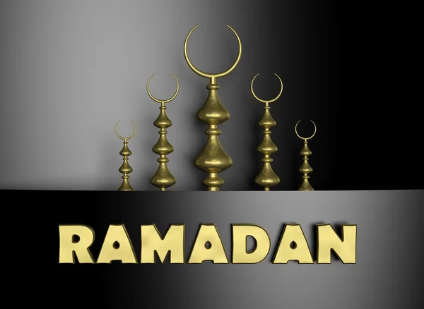 Ramadan sfondo con Mezza luna simbolo — Foto Stock