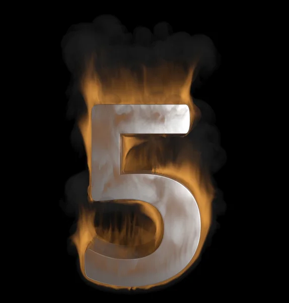 Fire number five — Stock Photo, Image