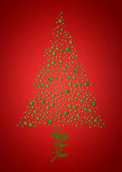 Árbol de Navidad hecho de gotas —  Fotos de Stock