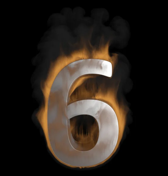 Fire number six — Stock Photo, Image