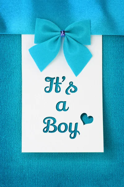 Es ist ein Junge, Baby Ankunft Ankündigung — Stockfoto