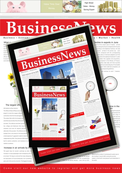 Digital business news concept — Stock Photo, Image