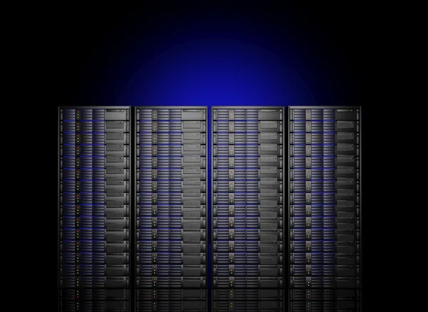 Netwerkservers in het datacenter — Stockfoto