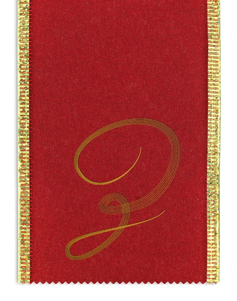 Текстильная монограмма буква Z на ленте — стоковое фото